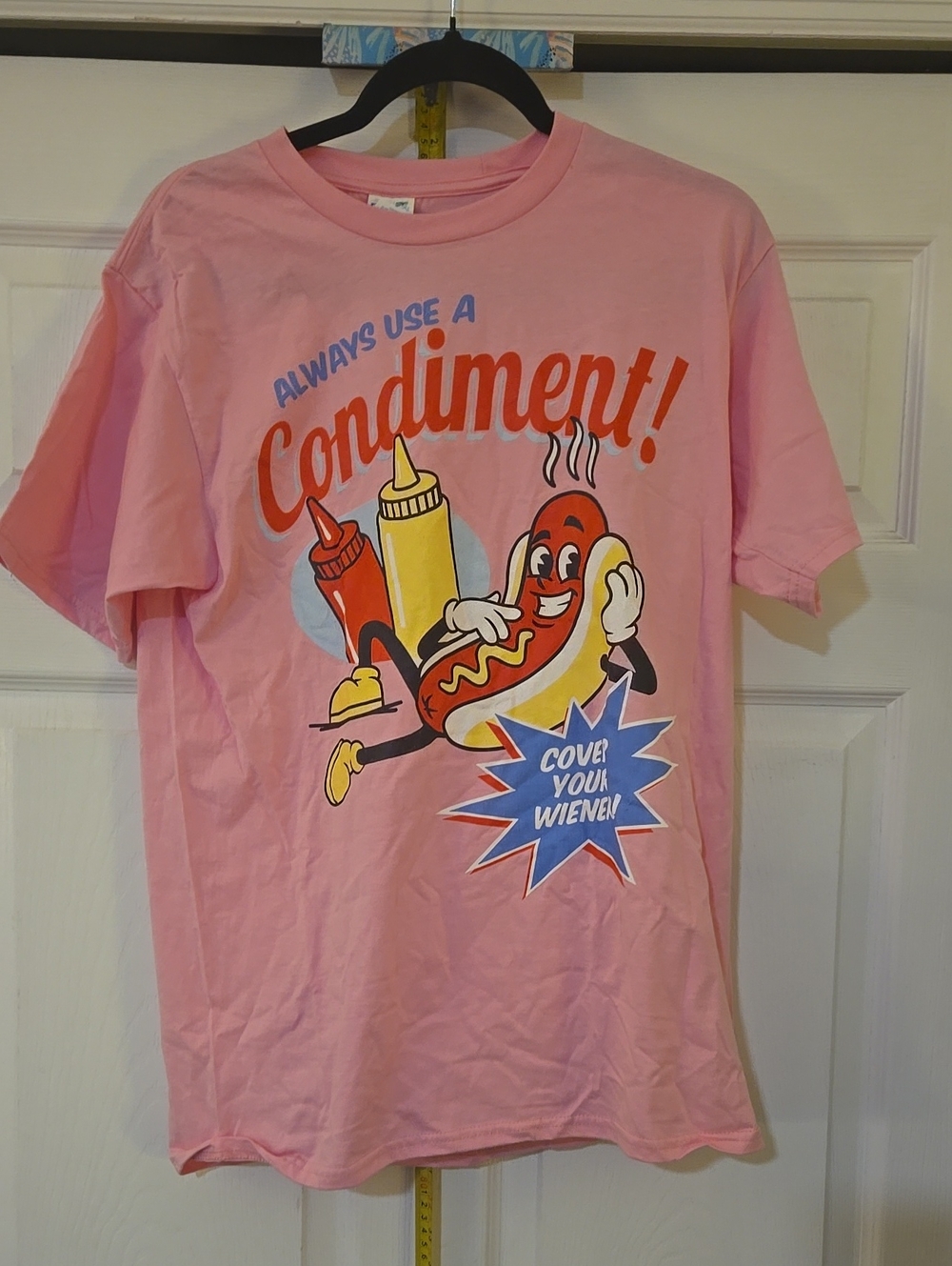Port and Company Pink Kids Condiment Graphic Tee